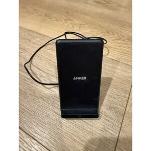 Anker PowerWave Wireless Charging Stand Pad Black USB Cord
